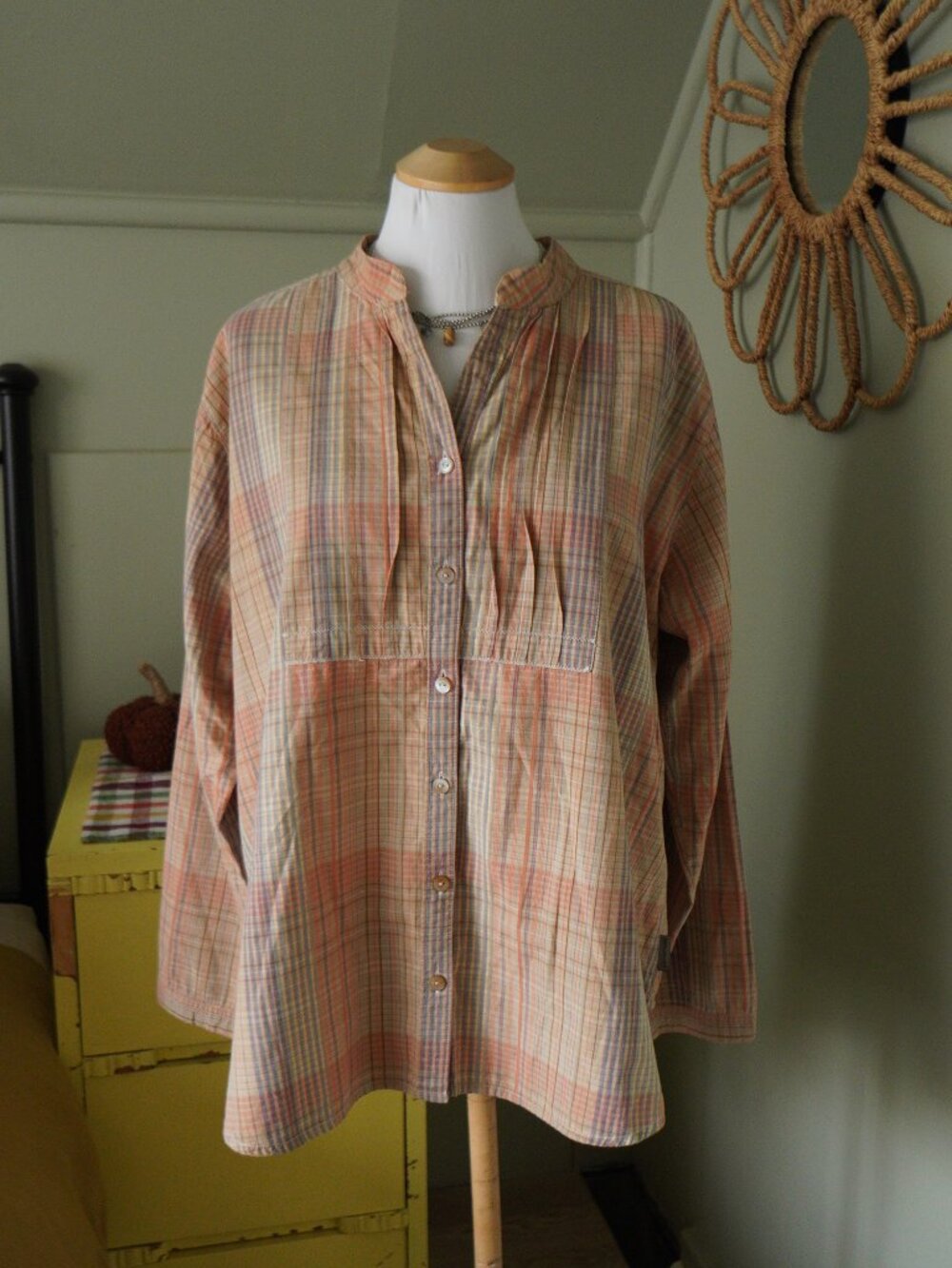 woolrich cotton button up flannel long sleeve